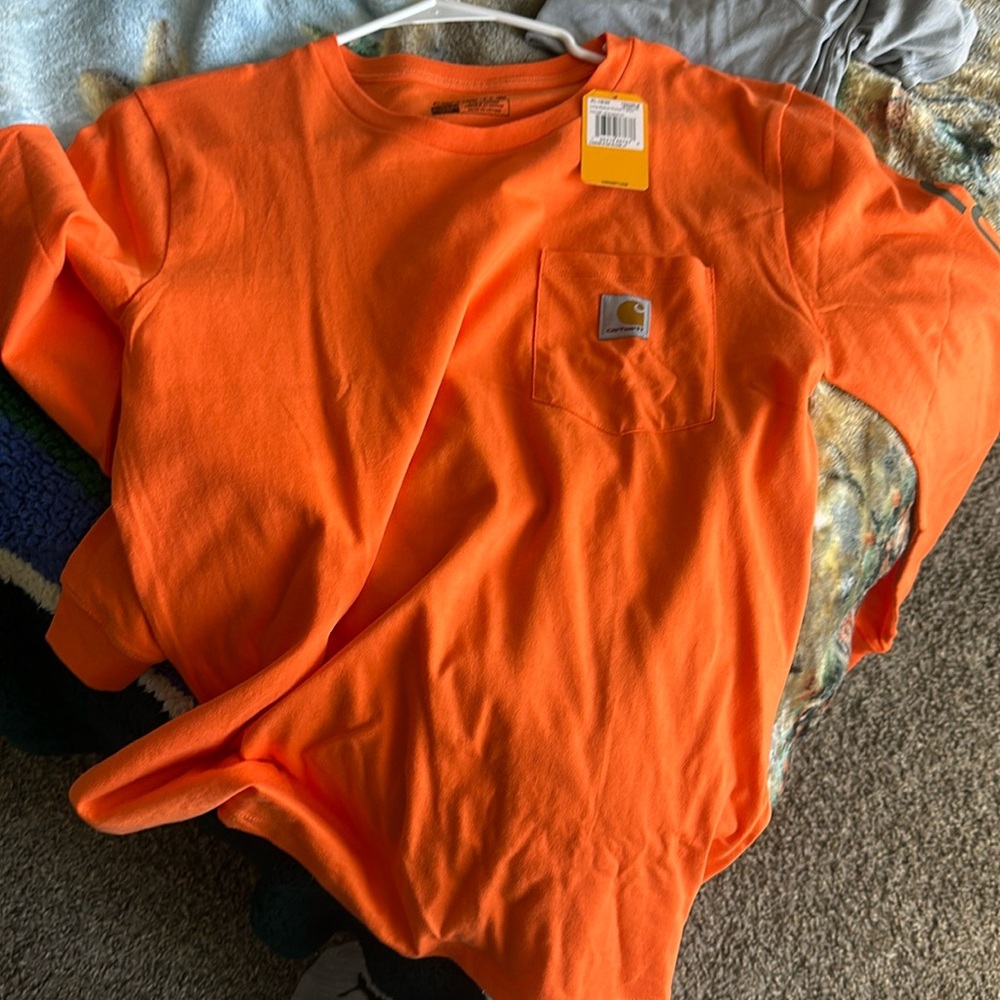 Boys 18-20 XL Carhartt shirt orange